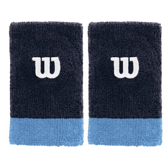 Накитник Wilson Extra Wide Wristband Blue Накитник Wilson Extra Wide Wristband Blue