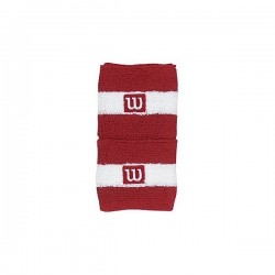 Накитник Wilson Striped Single Wristband Red Wh Накитник Wilson Striped Single Wristband Red Wh